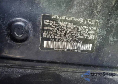 2011 Subaru Forester 2.5X z USA, uszkodzony, nr VIN JF2SHABC9BH761954